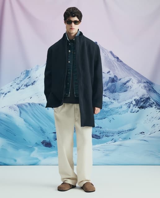 Green Coast Abrigo de hombre de paño con lana