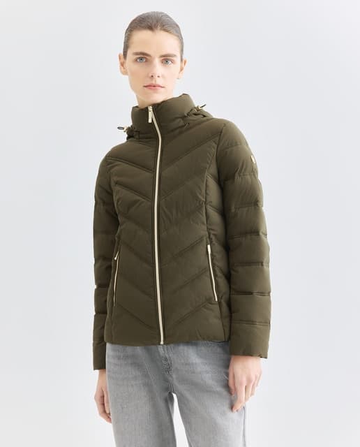 Michael Kors Plumifero corto de mujer con capucha