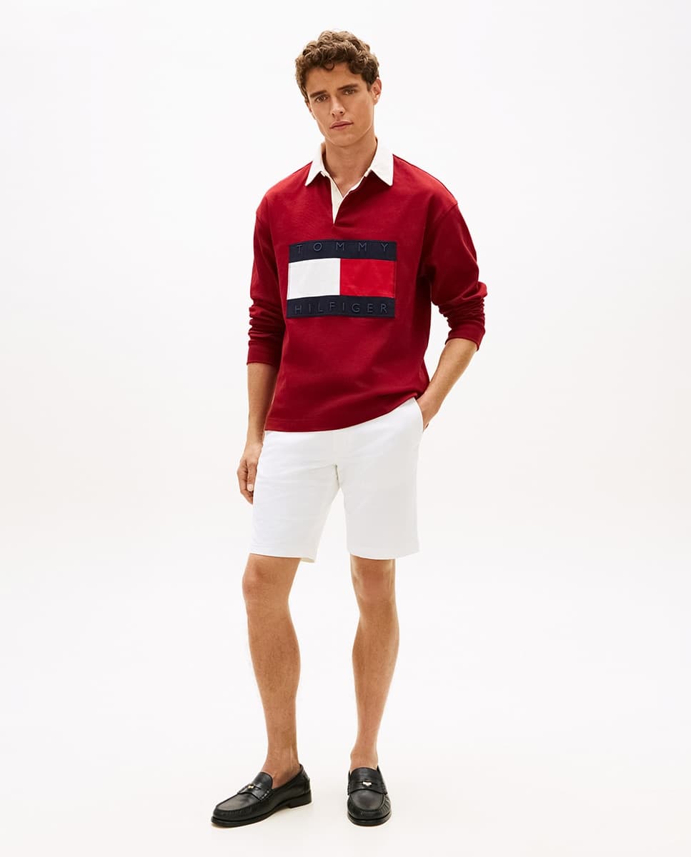 Tommy Hilfiger Bermuda de caballero lisa tipo chino